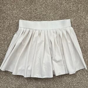 White pleated tennis skort